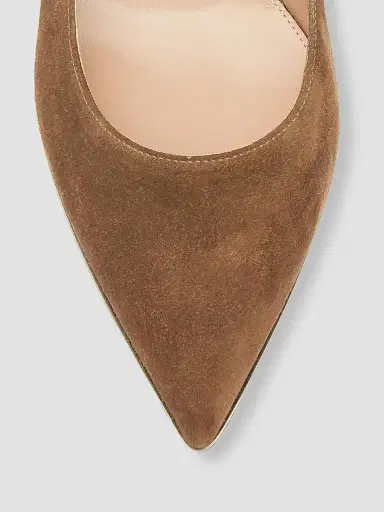 Gianvito Rossi Women's Piper 45MM Suede Block Heel Pumps - Camel | Thumbnail 4 Gianvito Rossi Women's Piper 45MM Suede Block Heel Pumps - Camel | Thumbnail 4