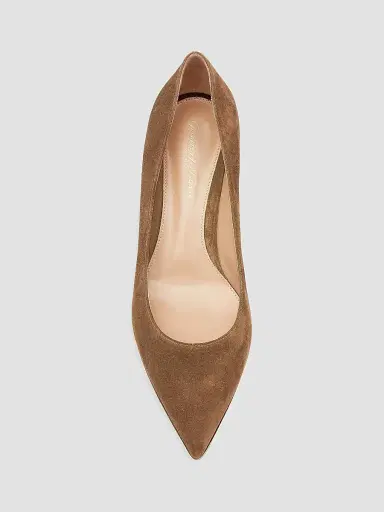 Gianvito Rossi Women's Piper 45MM Suede Block Heel Pumps - Camel | Thumbnail 5 Gianvito Rossi Women's Piper 45MM Suede Block Heel Pumps - Camel | Thumbnail 5