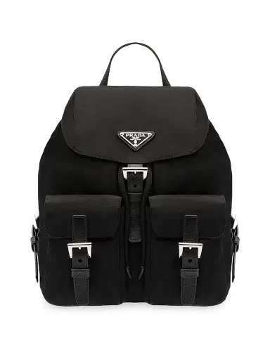 Prada Women's Small Re-Nylon Backpack - Beige | Thumbnail 12 Prada Women's Small Re-Nylon Backpack - Beige | Thumbnail 12
