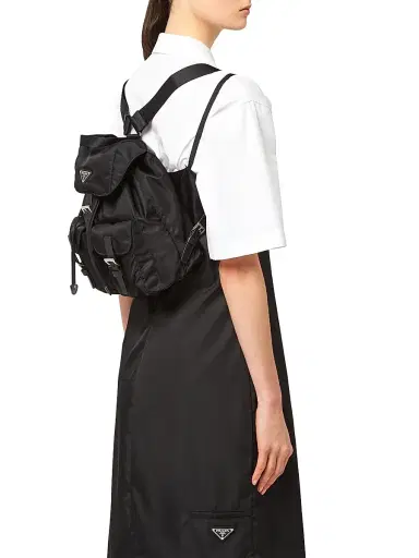 Prada Women's Small Re-Nylon Backpack - Beige | Thumbnail 13 Prada Women's Small Re-Nylon Backpack - Beige | Thumbnail 13