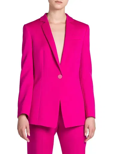 Giorgio Armani Women's Wool Tuxedo Blazer - Pink | Thumbnail 3 Giorgio Armani Women's Wool Tuxedo Blazer - Pink | Thumbnail 3