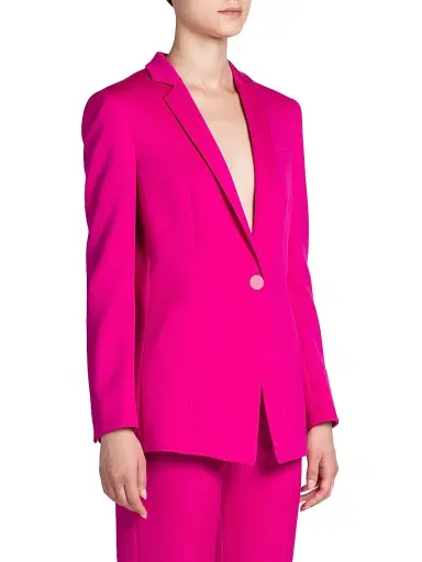 Giorgio Armani Women's Wool Tuxedo Blazer - Pink | Thumbnail 4 Giorgio Armani Women's Wool Tuxedo Blazer - Pink | Thumbnail 4