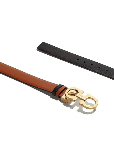 FERRAGAMO Women's Gancini Adjustable Cut-to-Size Reversible Leather Belt - Sella | Thumbnail 2 FERRAGAMO Women's Gancini Adjustable Cut-to-Size Reversible Leather Belt - Sella | Thumbnail 2