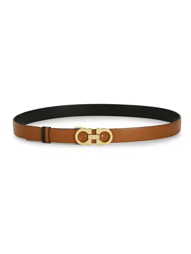 FERRAGAMO Women's Gancini Adjustable Cut-to-Size Reversible Leather Belt - Sella | Thumbnail 1 FERRAGAMO Women's Gancini Adjustable Cut-to-Size Reversible Leather Belt - Sella | Thumbnail 1