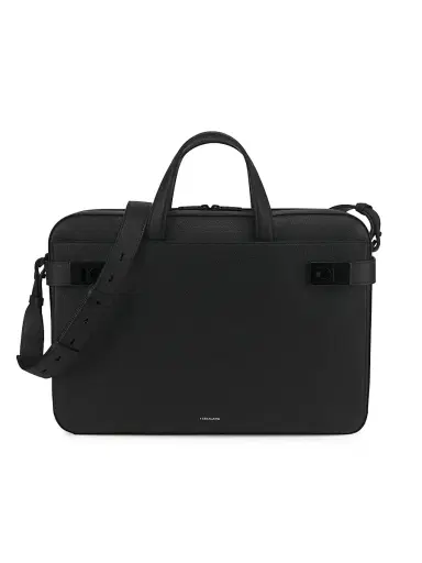 FERRAGAMO Men's Twins Leather Shoulder Bag - Nero | Thumbnail 1 FERRAGAMO Men's Twins Leather Shoulder Bag - Nero | Thumbnail 1