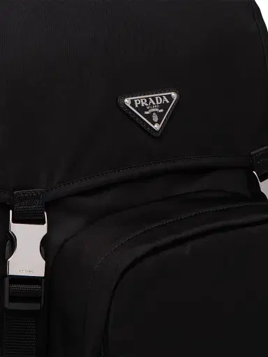 Prada Men's Re-Nylon and Saffiano Leather Backpack - Black | Thumbnail 6 Prada Men's Re-Nylon and Saffiano Leather Backpack - Black | Thumbnail 6
