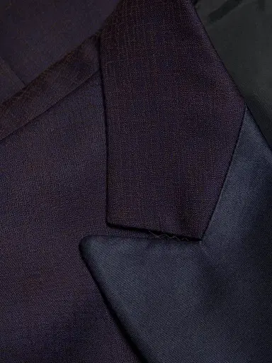 Giorgio Armani Men's Wool One-Button Dinner Jacket - Purple | Thumbnail 7 Giorgio Armani Men's Wool One-Button Dinner Jacket - Purple | Thumbnail 7