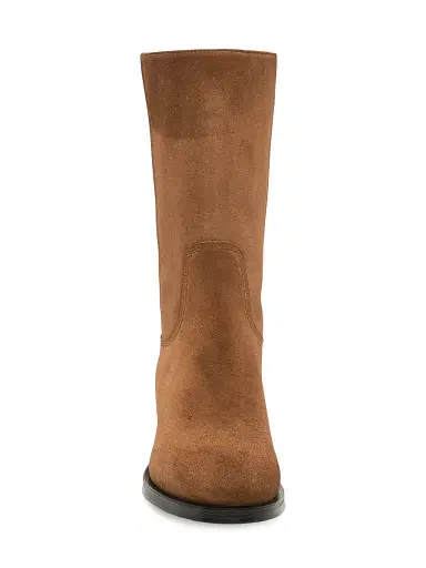 Santoni Women's Fleeces Suede Mid-Calf Boots - Cognac - Size 11 | Thumbnail 4 Santoni Women's Fleeces Suede Mid-Calf Boots - Cognac - Size 11 | Thumbnail 4