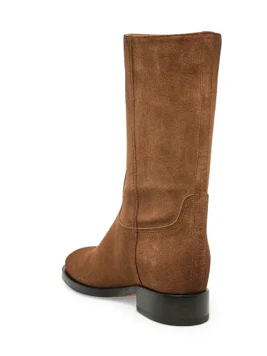 Santoni Women's Fleeces Suede Mid-Calf Boots - Cognac - Size 11 | Thumbnail 7 Santoni Women's Fleeces Suede Mid-Calf Boots - Cognac - Size 11 | Thumbnail 7
