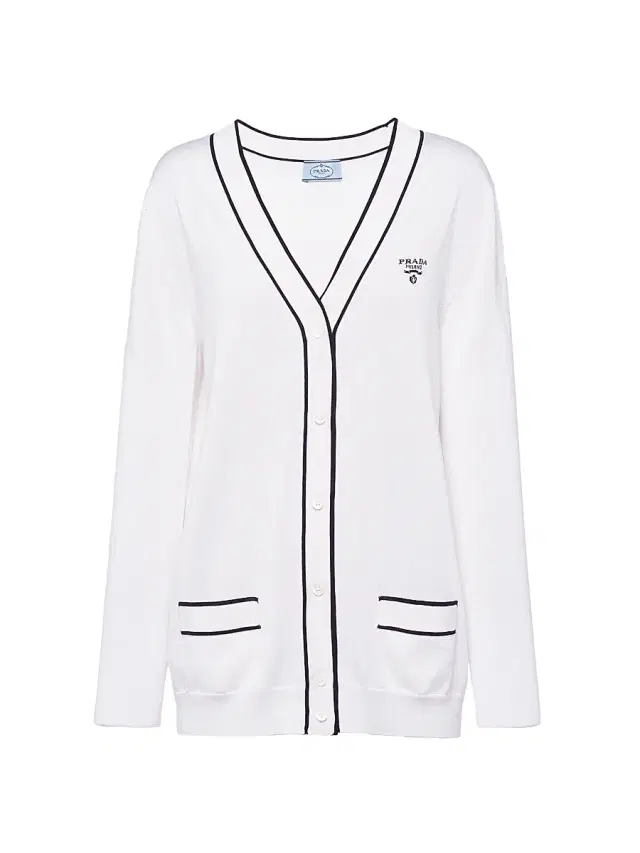 Women's Silk Cardigan - White Women's Silk Cardigan - White