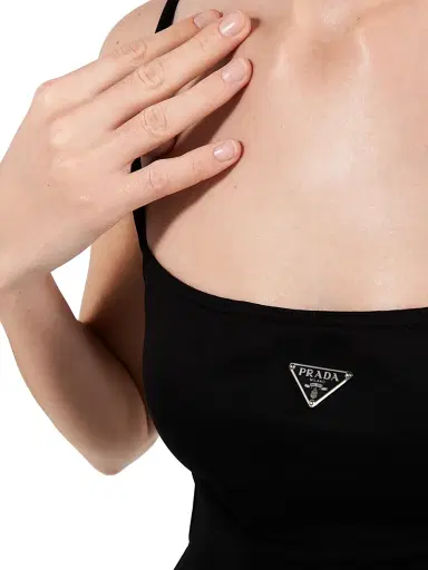 Prada Women's Interlock Knit One-Piece Swimsuit - Black | Thumbnail 5 Prada Women's Interlock Knit One-Piece Swimsuit - Black | Thumbnail 5