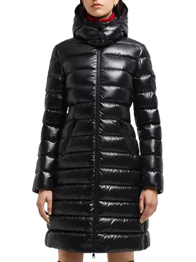 Moncler Women's Moka Long Down Puffer Coat - Black | Thumbnail 2 Moncler Women's Moka Long Down Puffer Coat - Black | Thumbnail 2