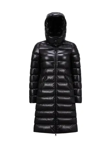 Moncler Women's Moka Long Down Puffer Coat - Black | Thumbnail 1 Moncler Women's Moka Long Down Puffer Coat - Black | Thumbnail 1