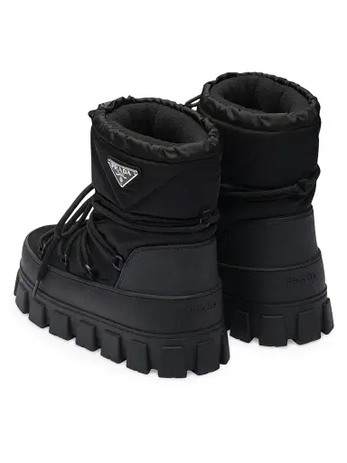 Prada Women's Re-Nylon Gabardine Apres-Ski Boots - Black | Thumbnail 3 Prada Women's Re-Nylon Gabardine Apres-Ski Boots - Black | Thumbnail 3