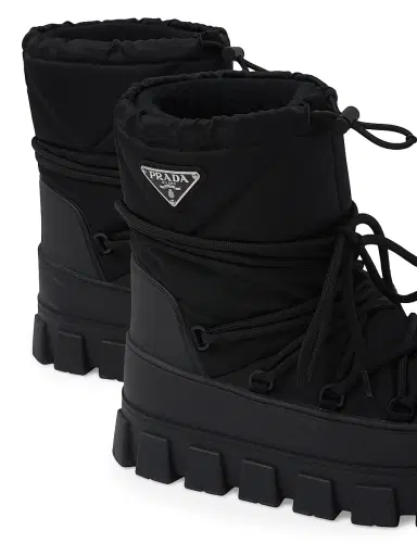 Prada Women's Re-Nylon Gabardine Apres-Ski Boots - Black | Thumbnail 4 Prada Women's Re-Nylon Gabardine Apres-Ski Boots - Black | Thumbnail 4