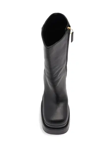 Versace Women's Medusa Aevitas Leather Platform Booties - Black | Thumbnail 4 Versace Women's Medusa Aevitas Leather Platform Booties - Black | Thumbnail 4