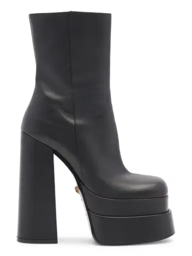 Versace Women's Medusa Aevitas Leather Platform Booties - Black | Thumbnail 6 Versace Women's Medusa Aevitas Leather Platform Booties - Black | Thumbnail 6