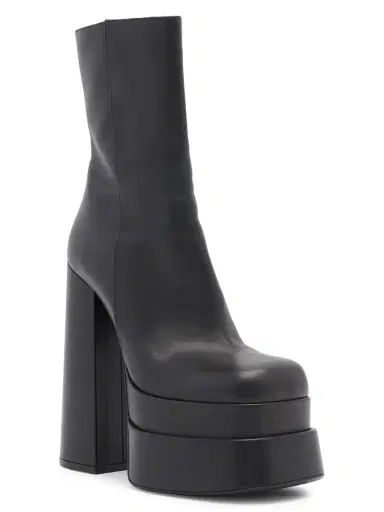 Versace Women's Medusa Aevitas Leather Platform Booties - Black | Thumbnail 1 Versace Women's Medusa Aevitas Leather Platform Booties - Black | Thumbnail 1