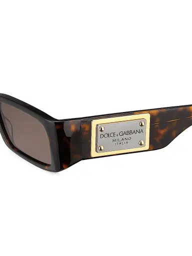 Dolce & Gabbana Men's 55MM Rectangular Sunglasses - Havana | Thumbnail 3 Dolce & Gabbana Men's 55MM Rectangular Sunglasses - Havana | Thumbnail 3