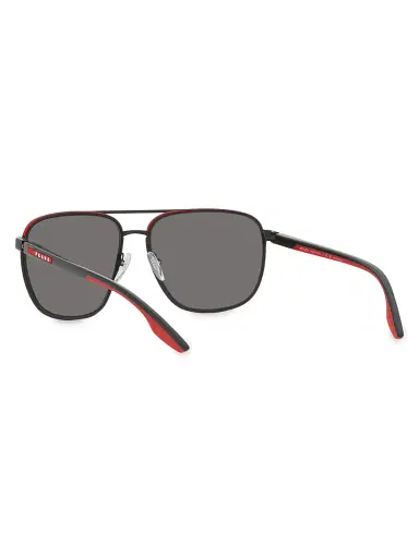 Prada Linea Rossa Men's 62MM Metal Pilot Sunglasses - Black Red | Thumbnail 4 Prada Linea Rossa Men's 62MM Metal Pilot Sunglasses - Black Red | Thumbnail 4
