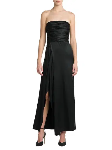 Giorgio Armani Women's Strapless Gathered Silk Gown - Printed | Thumbnail 2 Giorgio Armani Women's Strapless Gathered Silk Gown - Printed | Thumbnail 2