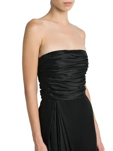 Giorgio Armani Women's Strapless Gathered Silk Gown - Printed | Thumbnail 6 Giorgio Armani Women's Strapless Gathered Silk Gown - Printed | Thumbnail 6