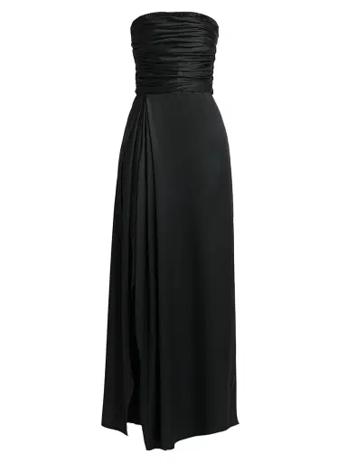 Giorgio Armani Women's Strapless Gathered Silk Gown - Printed | Thumbnail 1 Giorgio Armani Women's Strapless Gathered Silk Gown - Printed | Thumbnail 1