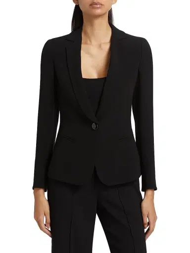 Giorgio Armani Women's Silk One-Button Blazer - Black - Size 14 | Thumbnail 3 Giorgio Armani Women's Silk One-Button Blazer - Black - Size 14 | Thumbnail 3