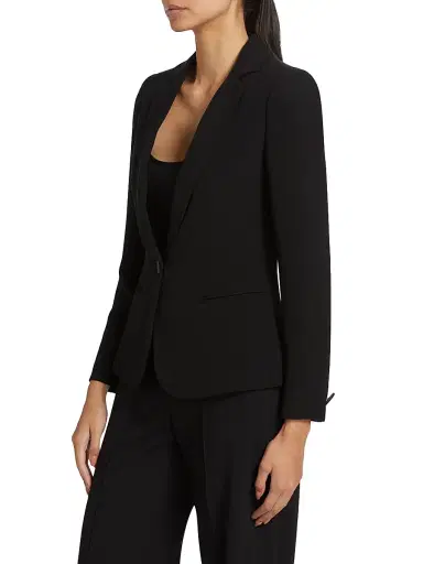 Giorgio Armani Women's Silk One-Button Blazer - Black - Size 14 | Thumbnail 4 Giorgio Armani Women's Silk One-Button Blazer - Black - Size 14 | Thumbnail 4