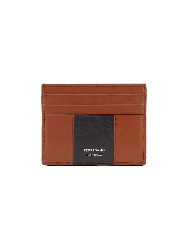 Men's Florence Leather Card Holder - New Cognac Nero Men's Florence Leather Card Holder - New Cognac Nero