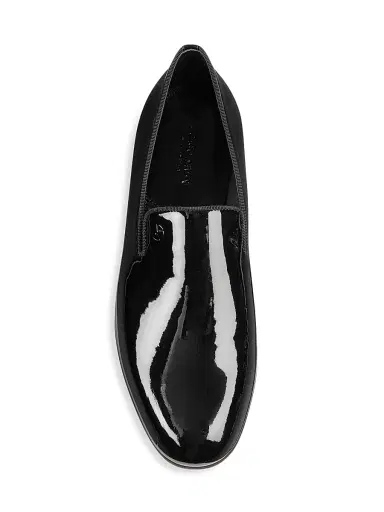 Giorgio Armani Men's Patent Leather Loafers - Black | Thumbnail 5 Giorgio Armani Men's Patent Leather Loafers - Black | Thumbnail 5