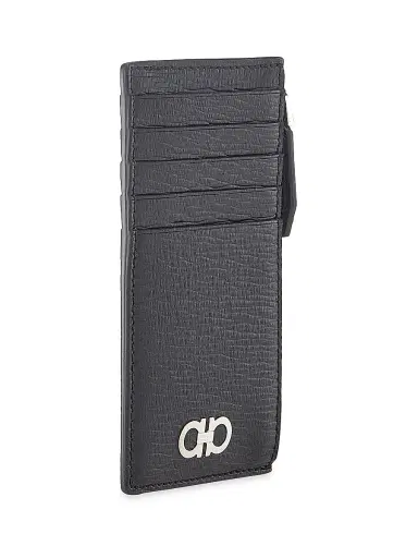 FERRAGAMO Men's Revival Gancini Card Wallet - Nero Red | Thumbnail 3 FERRAGAMO Men's Revival Gancini Card Wallet - Nero Red | Thumbnail 3