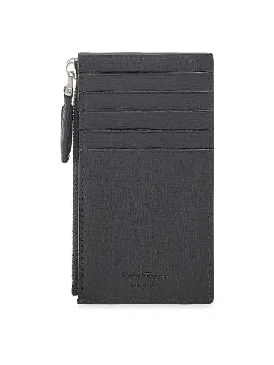 FERRAGAMO Men's Revival Gancini Card Wallet - Nero Red | Thumbnail 4 FERRAGAMO Men's Revival Gancini Card Wallet - Nero Red | Thumbnail 4