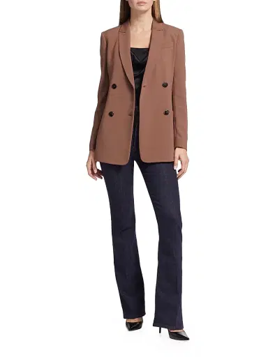 Giorgio Armani Women's Double-Breasted Cady Jacket - Light Brown | Thumbnail 2 Giorgio Armani Women's Double-Breasted Cady Jacket - Light Brown | Thumbnail 2