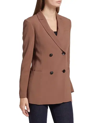 Giorgio Armani Women's Double-Breasted Cady Jacket - Light Brown | Thumbnail 4 Giorgio Armani Women's Double-Breasted Cady Jacket - Light Brown | Thumbnail 4