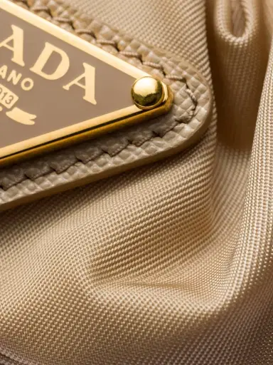 Prada Women's Re-Nylon Scrunchie - Beige | Thumbnail 2 Prada Women's Re-Nylon Scrunchie - Beige | Thumbnail 2