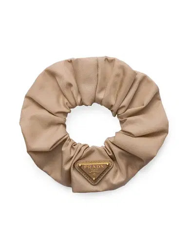 Prada Women's Re-Nylon Scrunchie - Beige | Thumbnail 1 Prada Women's Re-Nylon Scrunchie - Beige | Thumbnail 1