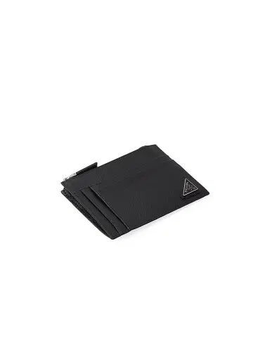 Prada Men's Saffiano Leather Card Holder - Black | Thumbnail 2 Prada Men's Saffiano Leather Card Holder - Black | Thumbnail 2