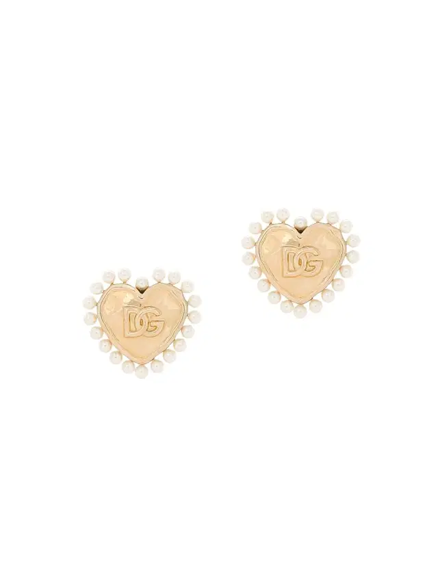 Women's Goldtone & Imitation Pearl Heart Clip-On Earrings - Yellow Gold Women's Goldtone & Imitation Pearl Heart Clip-On Earrings - Yellow Gold