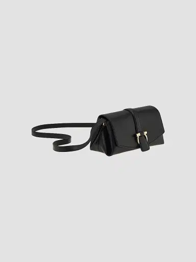 Ferragamo Women's New Line Small Leather Shoulder Bag - Nero | Thumbnail 4 Ferragamo Women's New Line Small Leather Shoulder Bag - Nero | Thumbnail 4