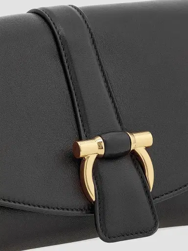 Ferragamo Women's New Line Small Leather Shoulder Bag - Nero | Thumbnail 6 Ferragamo Women's New Line Small Leather Shoulder Bag - Nero | Thumbnail 6