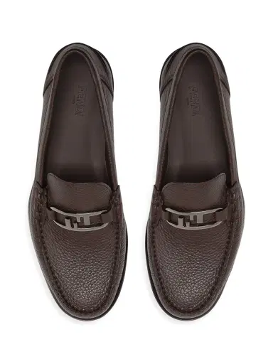 Fendi Men's O'Lock Leather Loafers - Dark Brown | Thumbnail 3 Fendi Men's O'Lock Leather Loafers - Dark Brown | Thumbnail 3