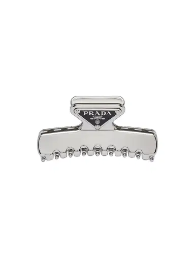 Prada Women's Metal Hair Clip - Silver | Thumbnail 1 Prada Women's Metal Hair Clip - Silver | Thumbnail 1