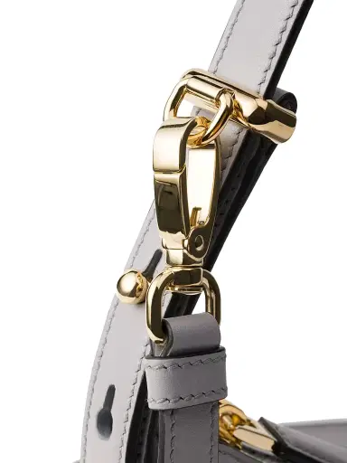 Prada Women's Arqué Leather Shoulder Bag - Grey | Thumbnail 5 Prada Women's Arqué Leather Shoulder Bag - Grey | Thumbnail 5