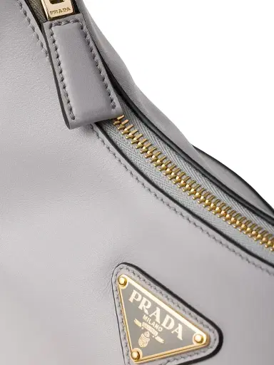 Prada Women's Arqué Leather Shoulder Bag - Grey | Thumbnail 6 Prada Women's Arqué Leather Shoulder Bag - Grey | Thumbnail 6