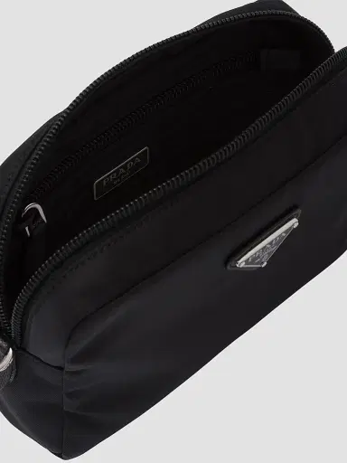 Prada Women's Re-Nylon Pouch - Black | Thumbnail 4 Prada Women's Re-Nylon Pouch - Black | Thumbnail 4