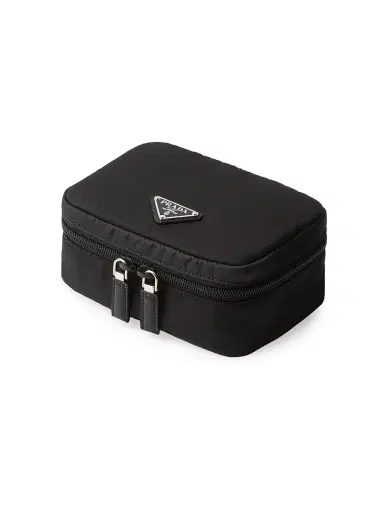 Prada Men's Re-Nylon Zipper Pouch - Black | Thumbnail 2 Prada Men's Re-Nylon Zipper Pouch - Black | Thumbnail 2