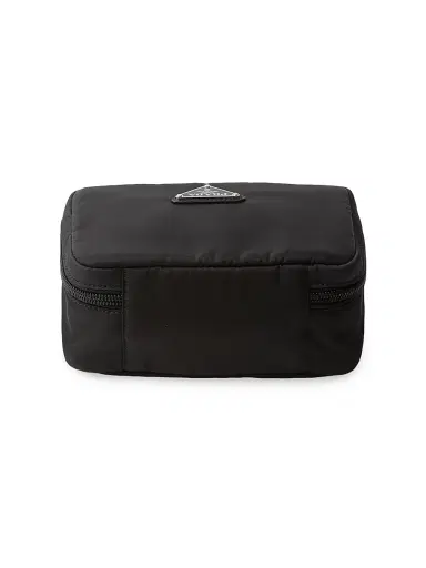 Prada Men's Re-Nylon Zipper Pouch - Black | Thumbnail 3 Prada Men's Re-Nylon Zipper Pouch - Black | Thumbnail 3