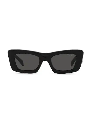Prada Women's 50MM Rectangular Sunglasses - Black | Thumbnail 2 Prada Women's 50MM Rectangular Sunglasses - Black | Thumbnail 2