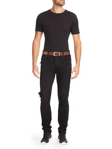 FERRAGAMO Men's Cut-to-Size Double Adjustable Leather Belt - New Cognac Nero | Thumbnail 3 FERRAGAMO Men's Cut-to-Size Double Adjustable Leather Belt - New Cognac Nero | Thumbnail 3